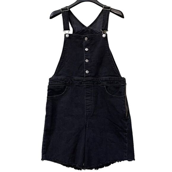 LEVI’S Denim Cutoff Shortalls Black 31 - Picture 1 of 8